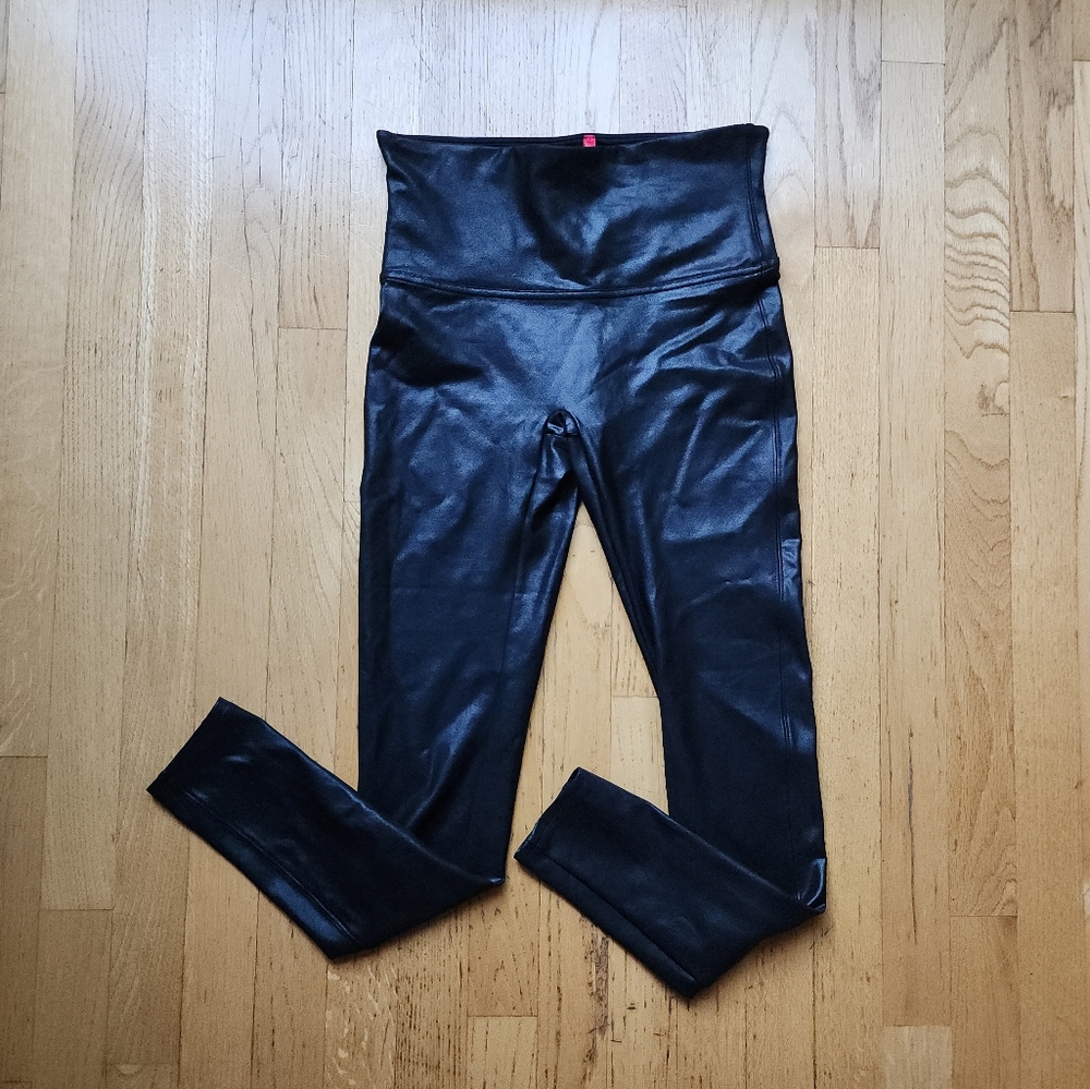 Spanx Black Faux Leather Leggings